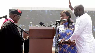 Former soccer star George Weah sworn in as Liberia's President