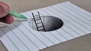 3d drawing on paper for beginners easy - how to draw 3d