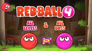 Red Ball 4 | Pink Ball Vs Red Ball with All Levels | All Boss | Full Gameplay