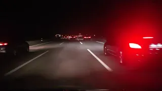 White noise on the highway at night when my parents are driving - ASMR