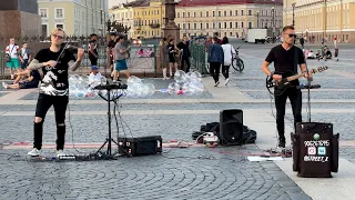 Виктор Цой (Кино) – Красно-жёлтые дни. Кавер-версия на электрогитаре и электроскрипке, дуэт Eleven-S