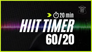 20 min Hiit Timer 60 sec work and 20 sec rest | For a quick and effectif Cardio workout  | Mix 115