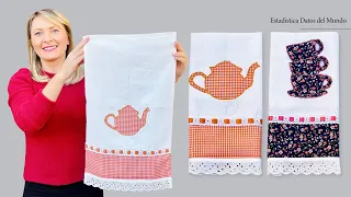 Kitchen Towel with Own Application / Idea to Sell or Give as a Gift /DIY Towel