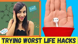 Trying VIRAL Life Hacks by 123GO 😂