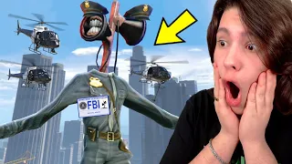 JOGANDO GTA 5 COMO O SIREN HEAD POLICIAL!! (Incrível)