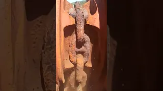 anchor drop with very rusty chains. #shorts #ships #anchor #seaman