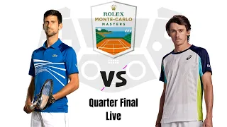 Novak Djokovic vs Alex de Minaur | Monte Carlo Masters 2024 Quarter Final Live Match Today