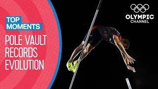 Evolution of the Pole Vault Olympic Record! | Top Moments
