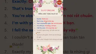 Daily English Speaking Practice - agree ( đồng ý)