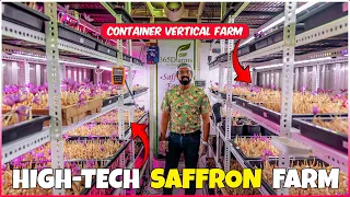 High-tech Vertical SAFFRON FARM in Shipping Container | Indoor Vertical SAFFRON FARMING