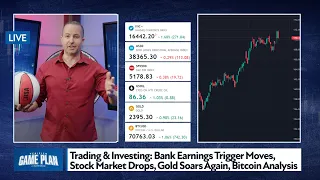 Trading & Investing: Bank Earnings Trigger Moves, Stock Market Drops, Gold Soars Again #btc Analysis