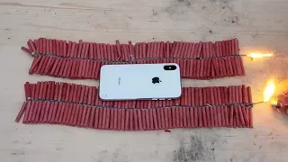 iPhone X vs 1000 Firecrackers EXPERIMENT