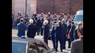 Mattarella a Cremona: l'arrivo del Presidente in piazza del Comune