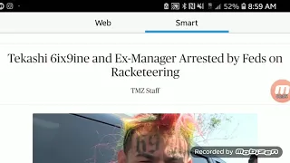 Tekashi69 and ex manager arrested by feds on racketeering.