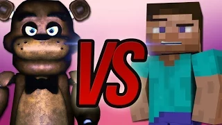 5 Ночей с Фредди VS Майнкрафт | СУПЕР РЭП БИТВА | FNAF VS Minecraft