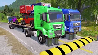 Reversed colors BIG truck vs speedBump - BeamNG driveBeamng crashes #44