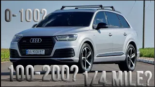 Audi Q7 4M | Замеры 0-100 ; 100-200 | Popeye Production | мини обзор | stage1