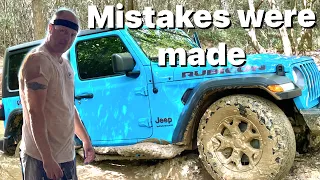 Muddy Jeep Undercarriage Pressure Wash