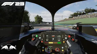 F1 23 - Red Bull RB19 - Interlagos | Cockpit View | Max Verstappen #1 | No HUD