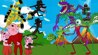 Siren Head Zombie Vs Team Piggy , Cartoon Cat Parody Story 6 - Roblox Piggy Animation - GV Studio