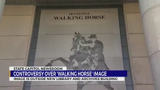 Controversy over 'walking horse' image