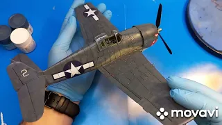 Завершил сборку по F6F-3 hellcat. 1-48 Hobby Boss.