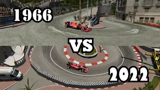 Lap Around Monaco 1966 vs 2021