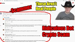 Warning Ridiculous Crypto Scam In Youtube Comments,These Aren't Real People! Youtube Stop This!