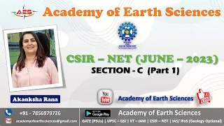 CSIR - NET (JUNE - 2023) | Earth Science | Previous Year Paper Solution | Section C (Part - 1)