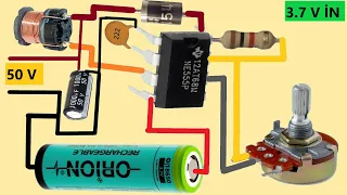 Home Made High Power High Frequency  Booster Circuit -Using NE555 ( Adjusted Voltage Output)