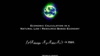 Economic Calculation in a Natural Law / RBE, Peter Joseph, The Zeitgeist Movement, Berlin