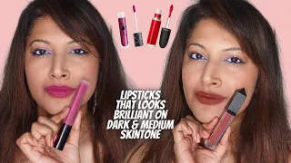 6 stunning trendy lipsticks for dark & medium brown skin PT 1- plum/cuff n lashes / HUDA /love earth