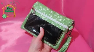 Sew a small BAG + CASE for the phone / Bag with a hand strap sew with SvGasporovich