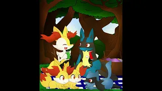 lucario x braixen