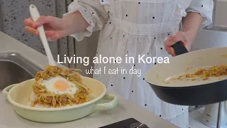 Living alone vlog. Making spicy red japchae and lunch box. A day of making Korean food.