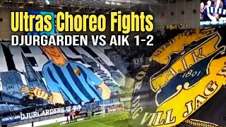 Ultras Choreo Fights, Djurgarden vs AIK 1-2, Allsveskan 16/10/22