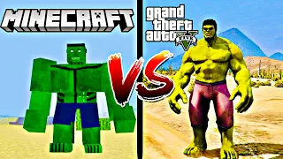 MINECRAFT HULK VS GTA 5 HULK - WHO IS BEST?