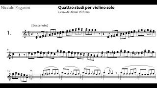 Paganini - Four Studies for Solo Violin: No. 1 in C Major, Sostenuto (Sheet Music)