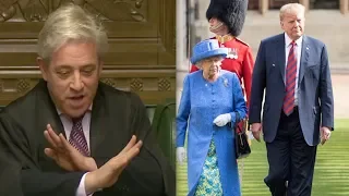 Speaker John Bercow refuses US President Donald Trump delivering a speech in Parliament