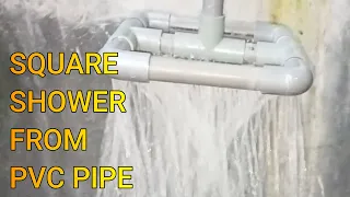 EASY! HOW TO MAKE SQUARE RAIN SHOWER HEAD FROM RECYCLED PVC PIPE