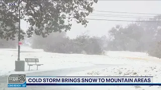 Cold storm brings snow to mountain areas