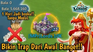 Build Solo Trap Dari Awal 0 Sampe Jadi, TANPA MODAL!! Wajib Perhatikan Langkahnya || Lords Mobile