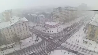 Сильные Снежные заряды в середине марта! Эх хочется уже весны, но пока что холодно в Тамбове.