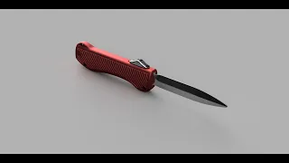 3D-Printed Toy Automatic OTF Knife Assembly Animation (Old Version)#thingiverse #3dprinting #knife