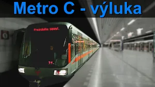 Metro C - výlukové obraty Pražského povstání a průjezd Hlavní nádraží | 07/2023