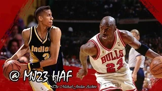 Michael Jordan vs Reggie Miller Highlights Bulls vs Pacers (1991.03.23) - 73pts Combined!