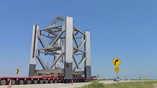 Part 2 SpaceX Starbase Orbital Launch Tower 2 Section from Port of Brownsville 4K