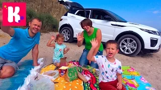 Katy and Max Challenge Picnic by Cars