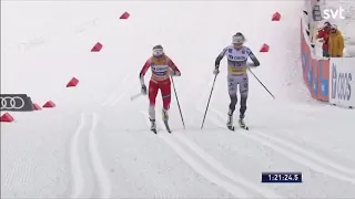 Frida Karlsson beats Therese Johaug 30km classic Holmenkollen Oslo