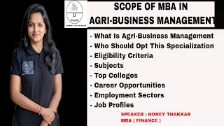 What Is MBA In Agribusiness Management | Scope | Eligibility | Subjects | Job Profile